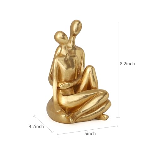 Gold Couple Sculptures ,Modern Abstract Decor