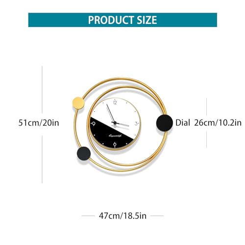 Large Silent Wall Clocks, Modern, Battery Operated, Non-Ticking