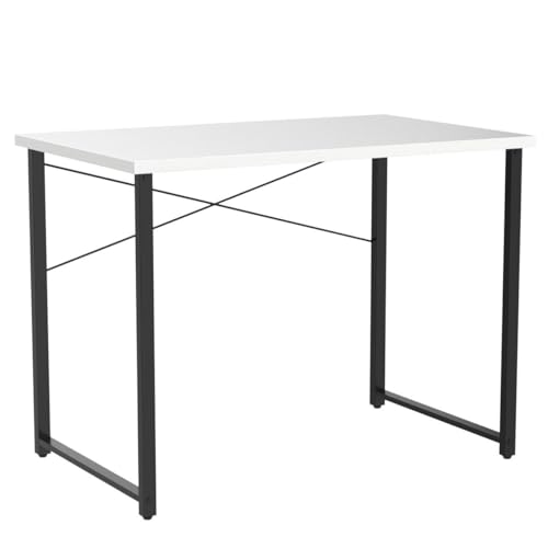 32 Inch Computer Desk, White Marble and Gold Leg EK HOME FURNITURE