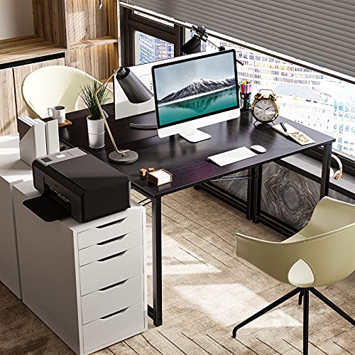 32 Inch Computer Desk, White Marble and Gold Leg EK HOME FURNITURE