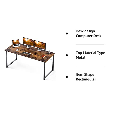 32 Inch Computer Desk, White Marble and Gold Leg EK HOME FURNITURE