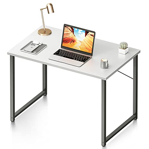 32 Inch Computer Desk, White Marble and Gold Leg EK HOME FURNITURE