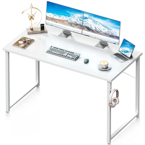 32 Inch Computer Desk, White Marble and Gold Leg EK HOME FURNITURE