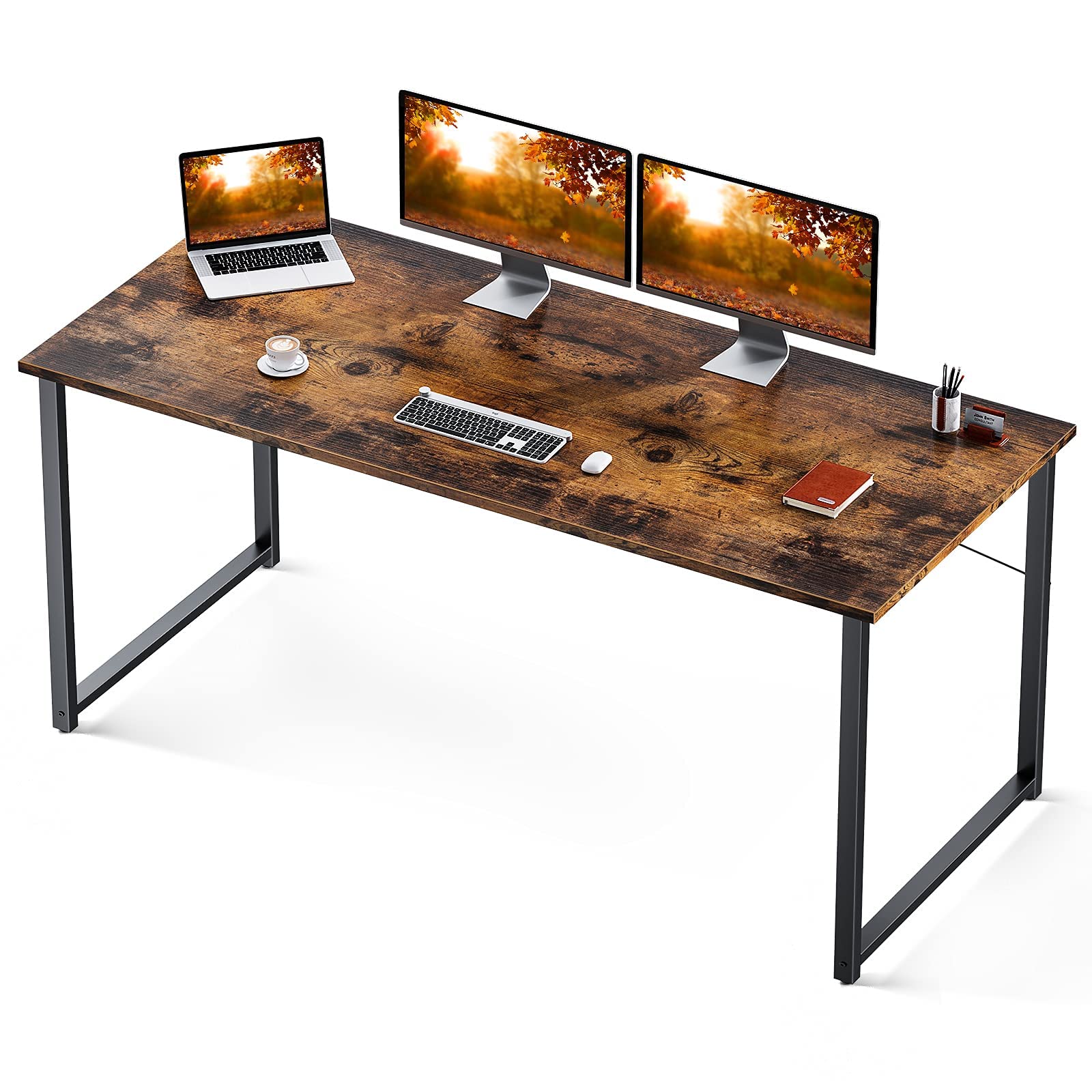 32 Inch Computer Desk, White Marble and Gold Leg EK HOME FURNITURE