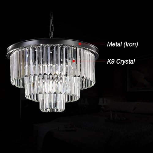 Luxury Smoke Crystal Chrome Chandelier, 8 Lights Pendant