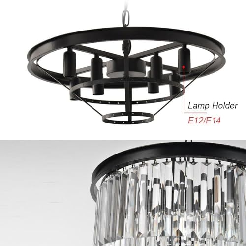 Luxury Smoke Crystal Chrome Chandelier, 8 Lights Pendant