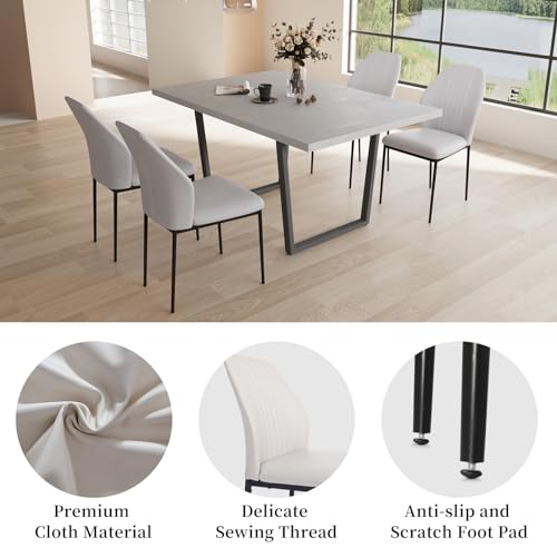 5 Piece Dining Table Set, Kitchen Dining Table and Leather Dining Chairs