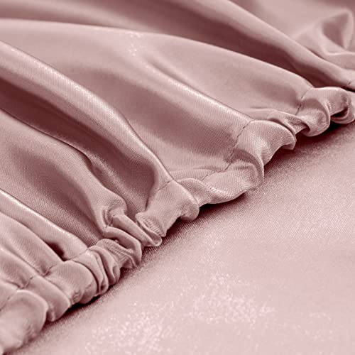 4pcs Satin Sheets Set Luxury Silky Satin Bedding Set with Deep Pocket