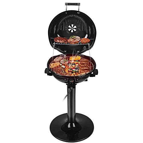 Electric BBQ Grill Techwood 15-Serving Indoor/Outdoor Electric Grill