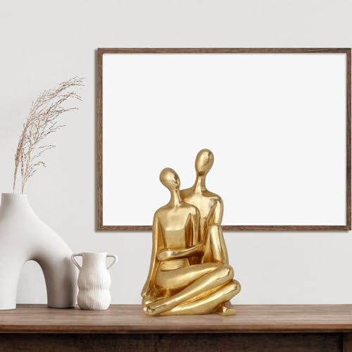 Gold Couple Sculptures ,Modern Abstract Decor