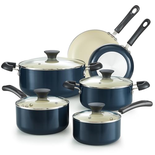 Pots and Pans Set Nonstick, 10-Piece Ceramic Kitchen Cookware Sets