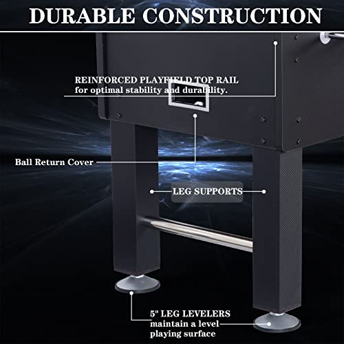 55" Foosball Table and Balls Set for Adults, Kids, Football Arcade