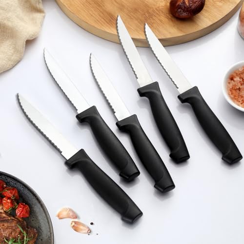 16-Pcs Steak Knives, 8.5 Inch Serrated Knives, Stainless Steel Steak Knives