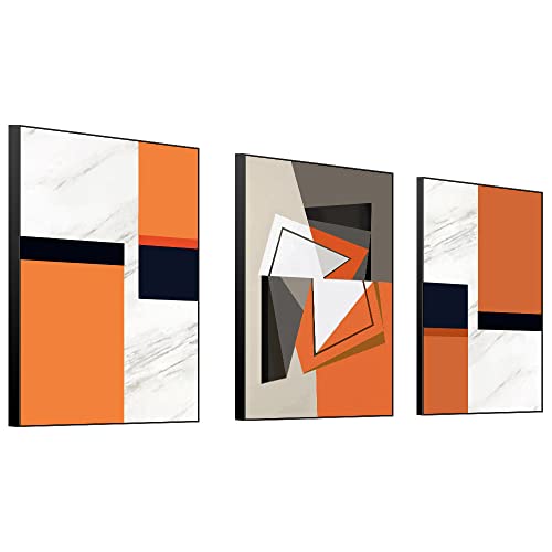 Wall Art, Modern Abstract Canvas Wall Art 3 Piece Set Of Painted Prints