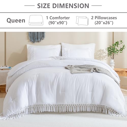 3 Pieces Boho Terracotta Lightweight Comforter Sets