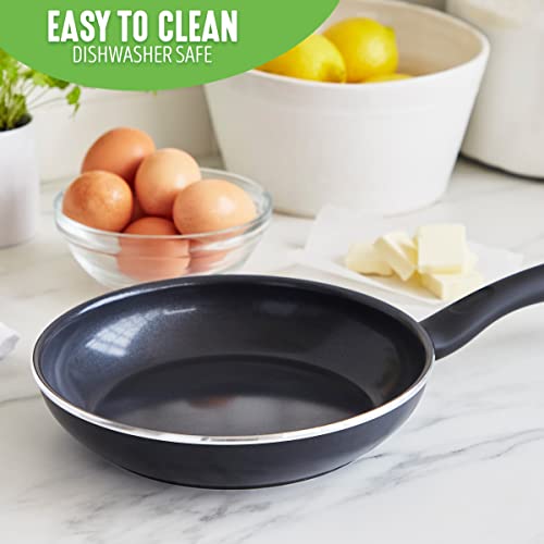 Soft Grip Healthy Ceramic Nonstick 16 Piece Kitchen Cookware Pots and Frying Sauce