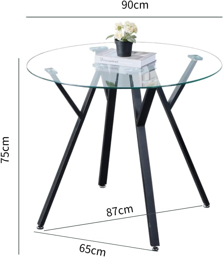 5-Piece Marble Modern Dining Table with 4 Chairs for Dining Room