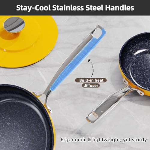 13pc Healthy G10 Duralon Ceramic Coating, Ultra Non-Stick, Stay-Cool Handles