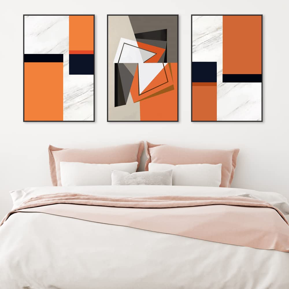 Wall Art, Modern Abstract Canvas Wall Art 3 Piece Set Of Painted Prints