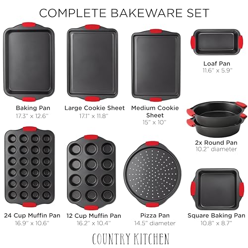 10-Piece Nonstick Stackable Bakeware Set - PFOA, PFOS, PTFE Free