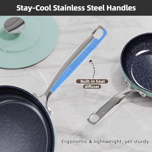 13pc Healthy G10 Duralon Ceramic Coating, Ultra Non-Stick, Stay-Cool Handles