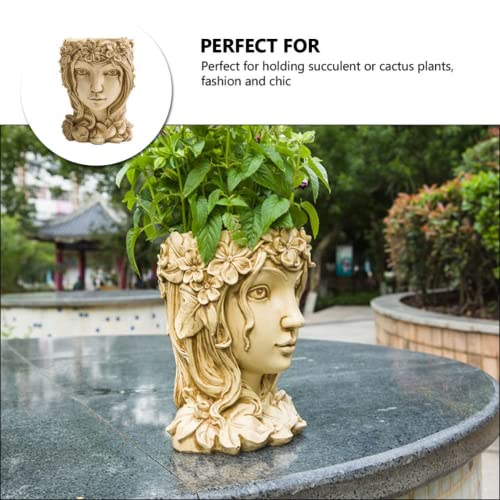 Face Flower Pot Head Planter Pots Succulent Planter Goddess Face