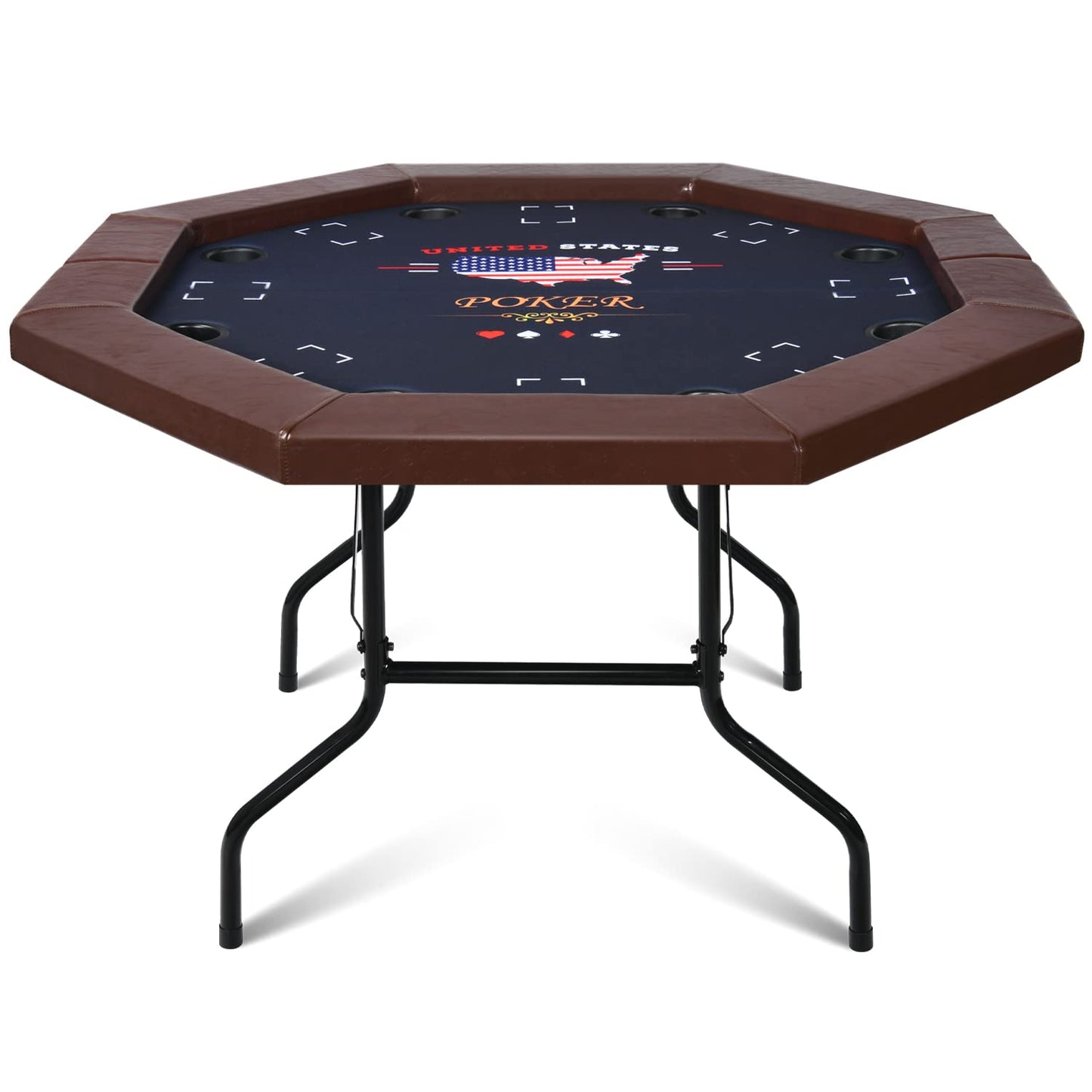 8 Player Octagonal Folding Portable Poker Table