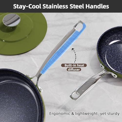 13pc Healthy G10 Duralon Ceramic Coating, Ultra Non-Stick, Stay-Cool Handles