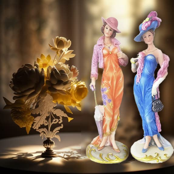 Collectible Figurines, Statues. Hand Painted Sculpture for Home Décor