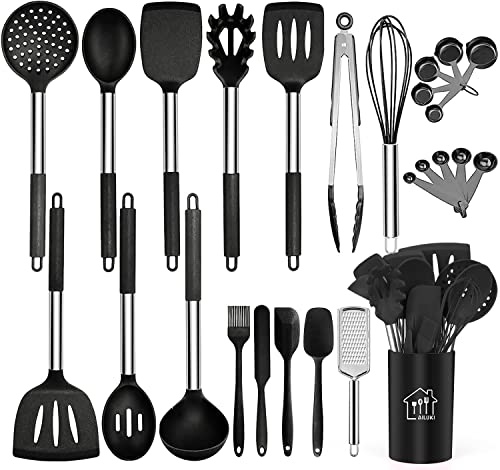 Kitchen Utensils 26 Pcs Set, Non-stick Heat Resistant Silicone