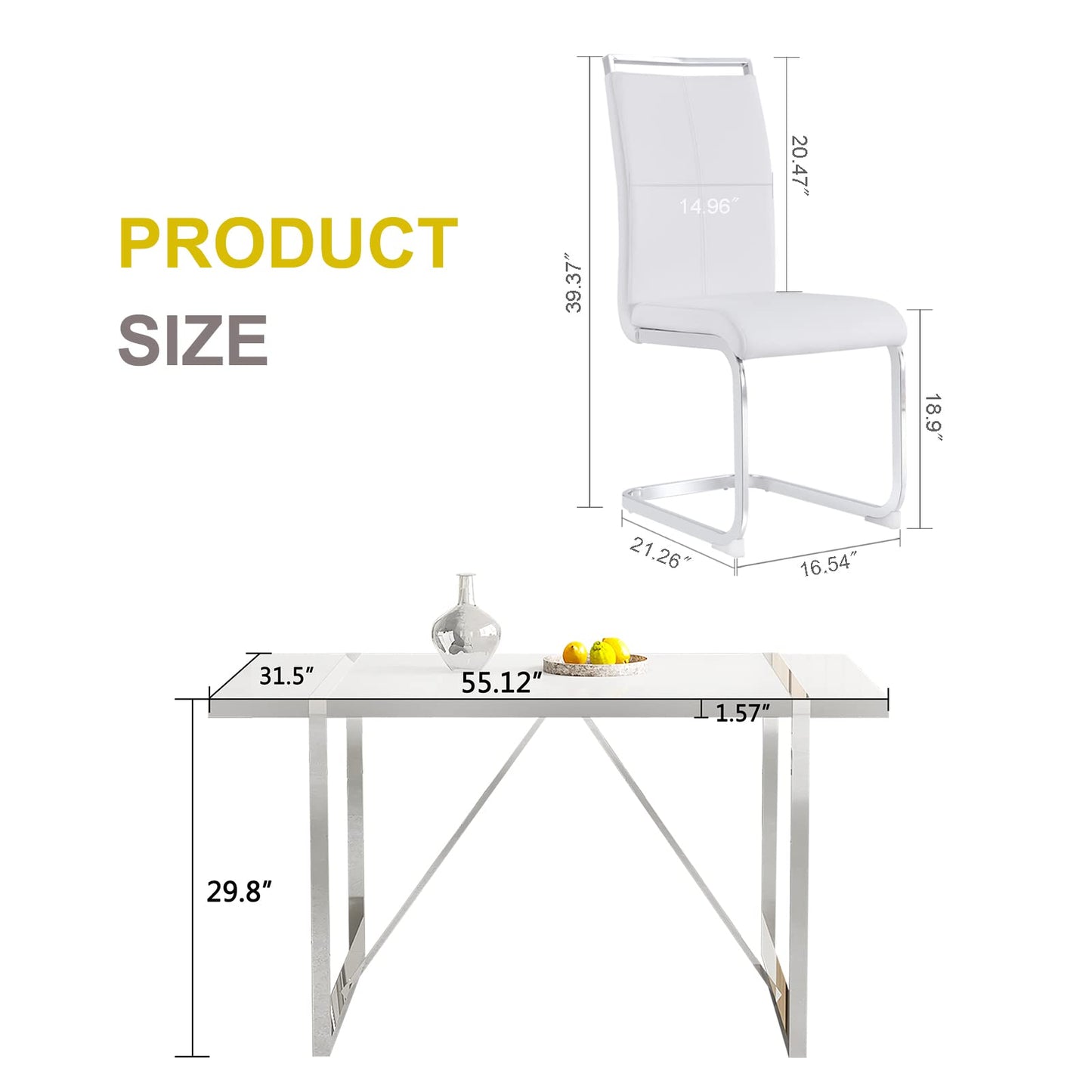 Dining Table Set for 4，5 Piece Dining Table Set