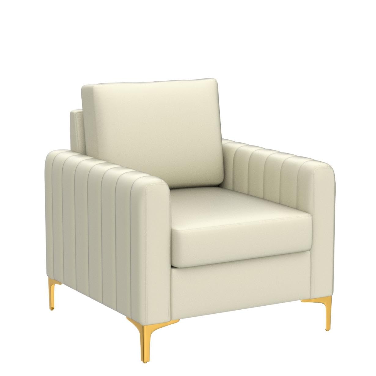 Velvet Accent Club Chairs Set of 2 with Gold Metal Legs