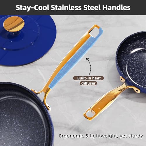 13pc Healthy G10 Duralon Ceramic Coating, Ultra Non-Stick, Stay-Cool Handles