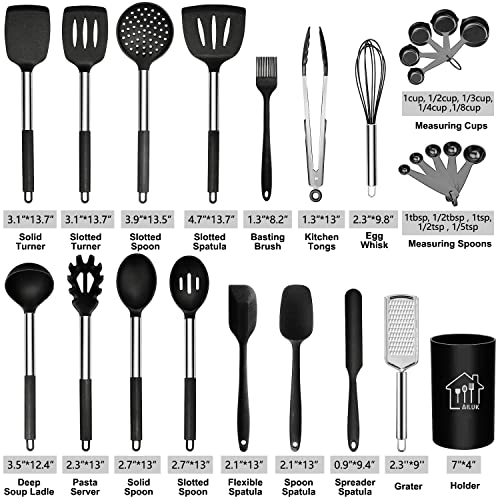 Kitchen Utensils 26 Pcs Set, Non-stick Heat Resistant Silicone