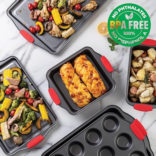 10-Piece Nonstick Stackable Bakeware Set - PFOA, PFOS, PTFE Free