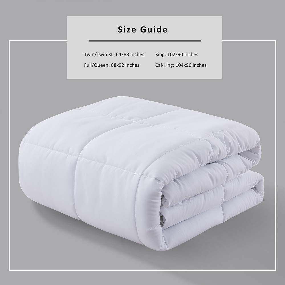 Comforters Queen Size, Duvet Insert, White All Season Duvet, Lightweight