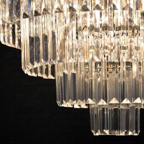 Luxury Smoke Crystal Chrome Chandelier, 8 Lights Pendant