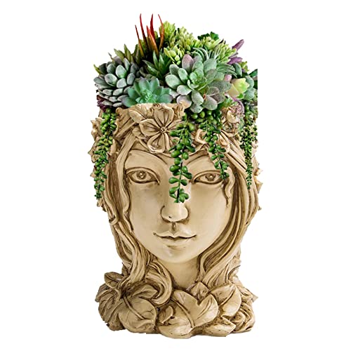 Face Flower Pot Head Planter Pots Succulent Planter Goddess Face