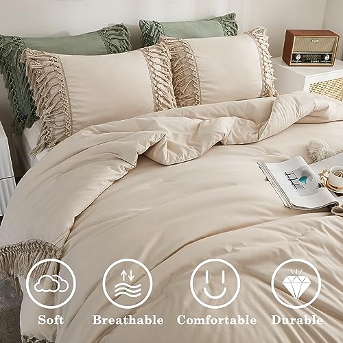 3 Pieces Boho Terracotta Lightweight Comforter Sets