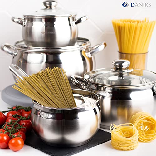 Classic Stainless Steel Kitchen Induction Pot Cookware Set | 6-Piece