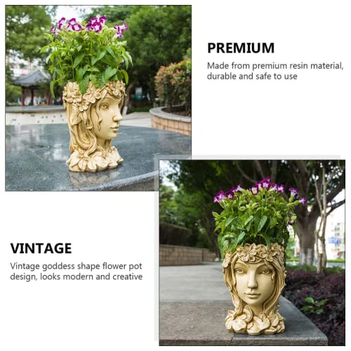 Face Flower Pot Head Planter Pots Succulent Planter Goddess Face