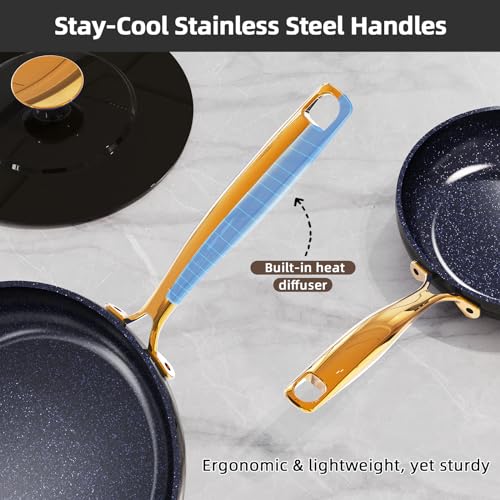 13pc Healthy G10 Duralon Ceramic Coating, Ultra Non-Stick, Stay-Cool Handles