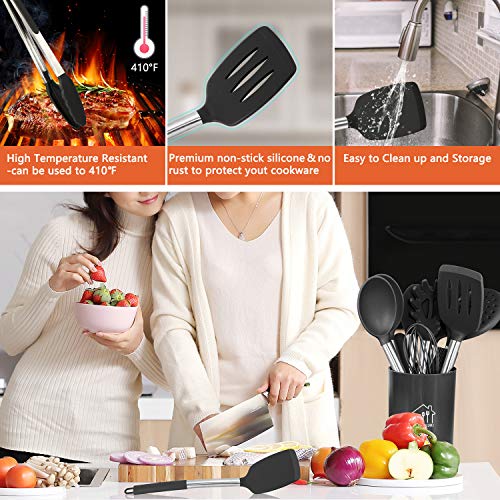 Kitchen Utensils 26 Pcs Set, Non-stick Heat Resistant Silicone