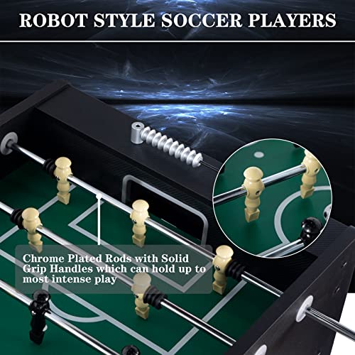 55" Foosball Table and Balls Set for Adults, Kids, Football Arcade