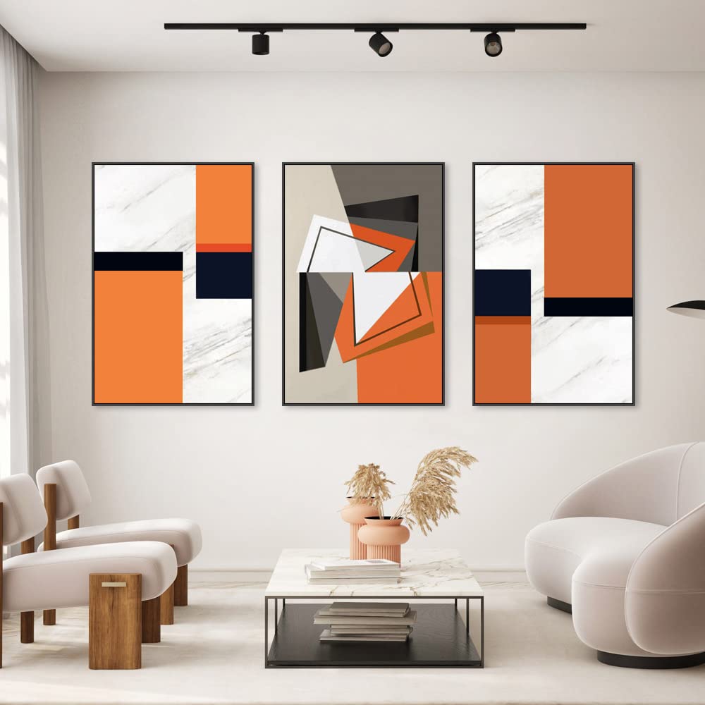 Wall Art, Modern Abstract Canvas Wall Art 3 Piece Set Of Painted Prints