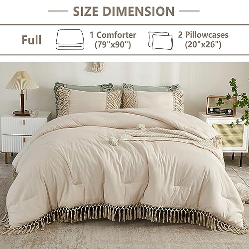 3 Pieces Boho Terracotta Lightweight Comforter Sets