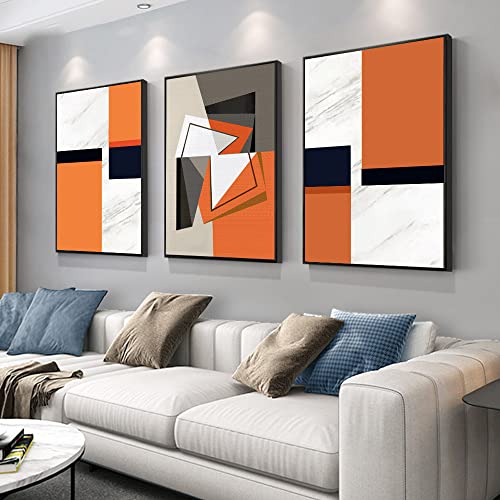 Wall Art, Modern Abstract Canvas Wall Art 3 Piece Set Of Painted Prints