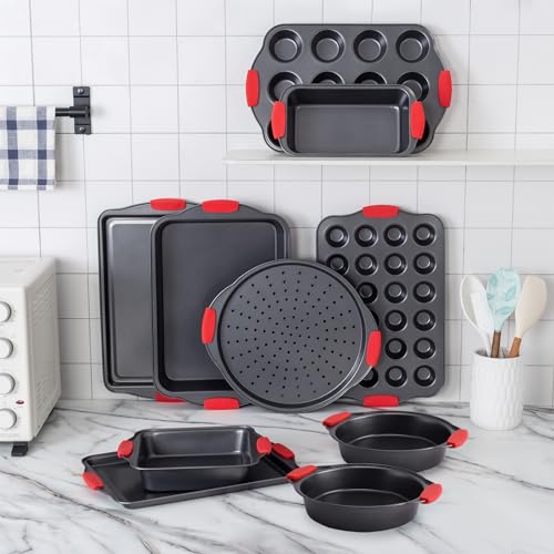 10-Piece Nonstick Stackable Bakeware Set - PFOA, PFOS, PTFE Free