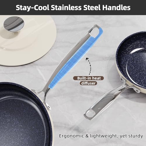 13pc Healthy G10 Duralon Ceramic Coating, Ultra Non-Stick, Stay-Cool Handles