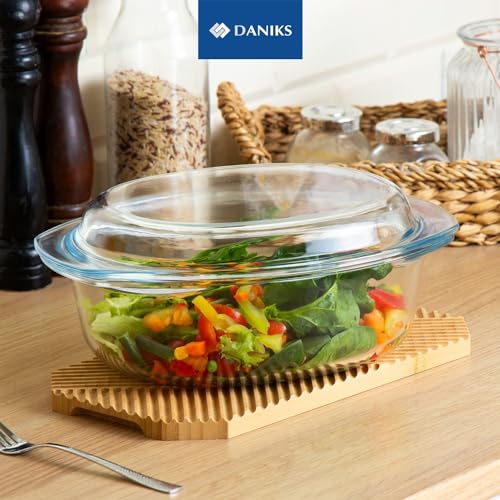 2-in-1 Glass Baking Dish with Borosilicate Glass Lid | 3.7 Quart Glass